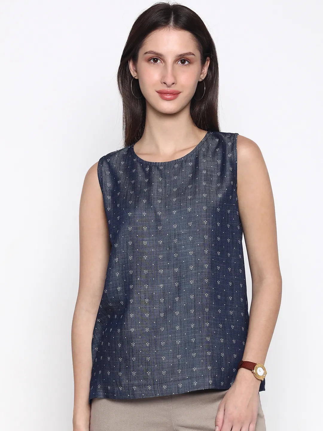 The Ruby Top - Denim Tencel