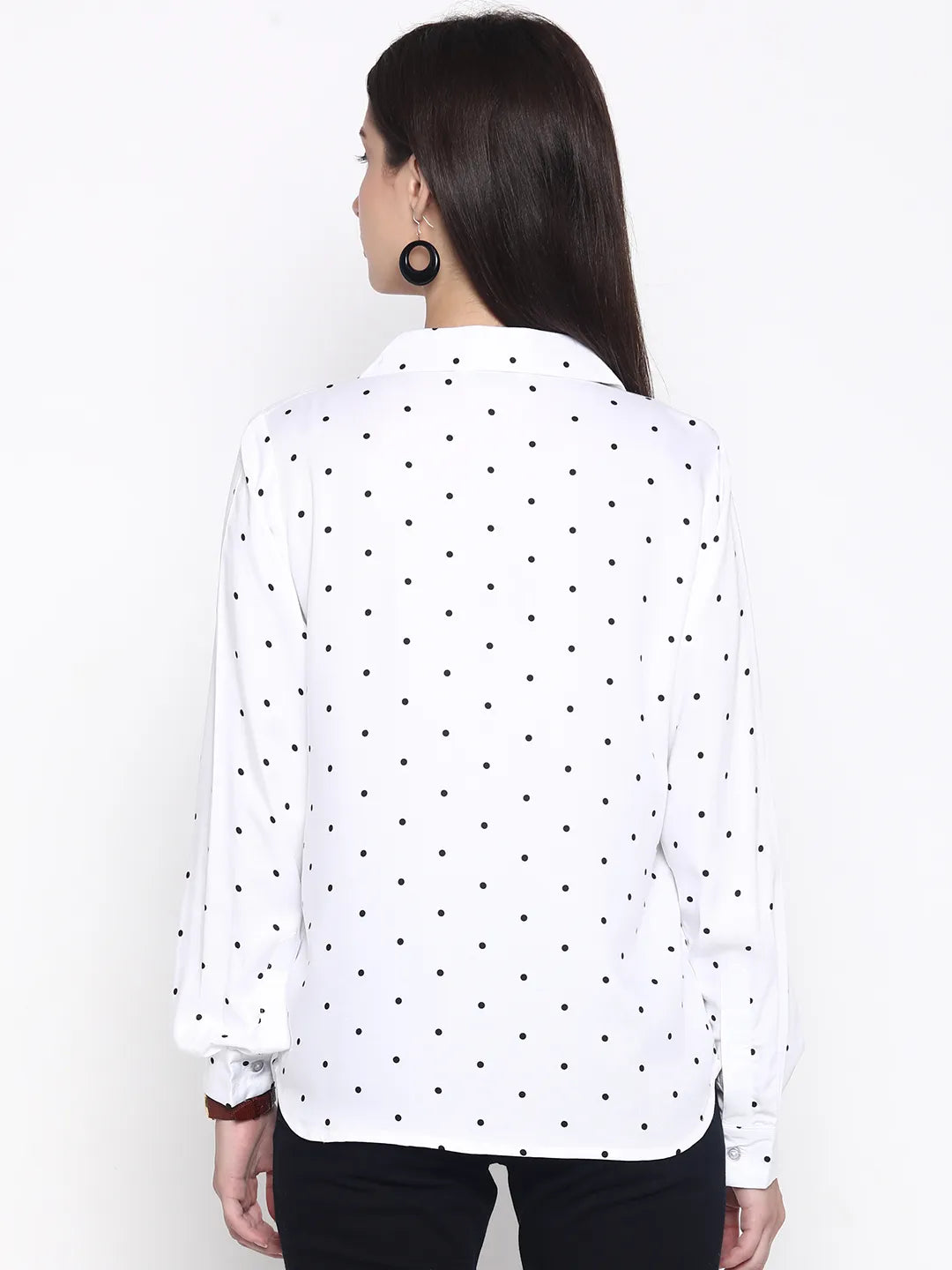 Snowdrop "Pure Viscose" Collared Polka Top