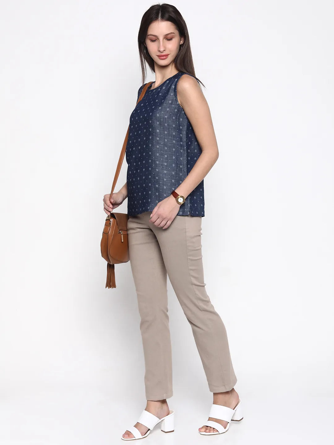 The Ruby Top - Denim Tencel