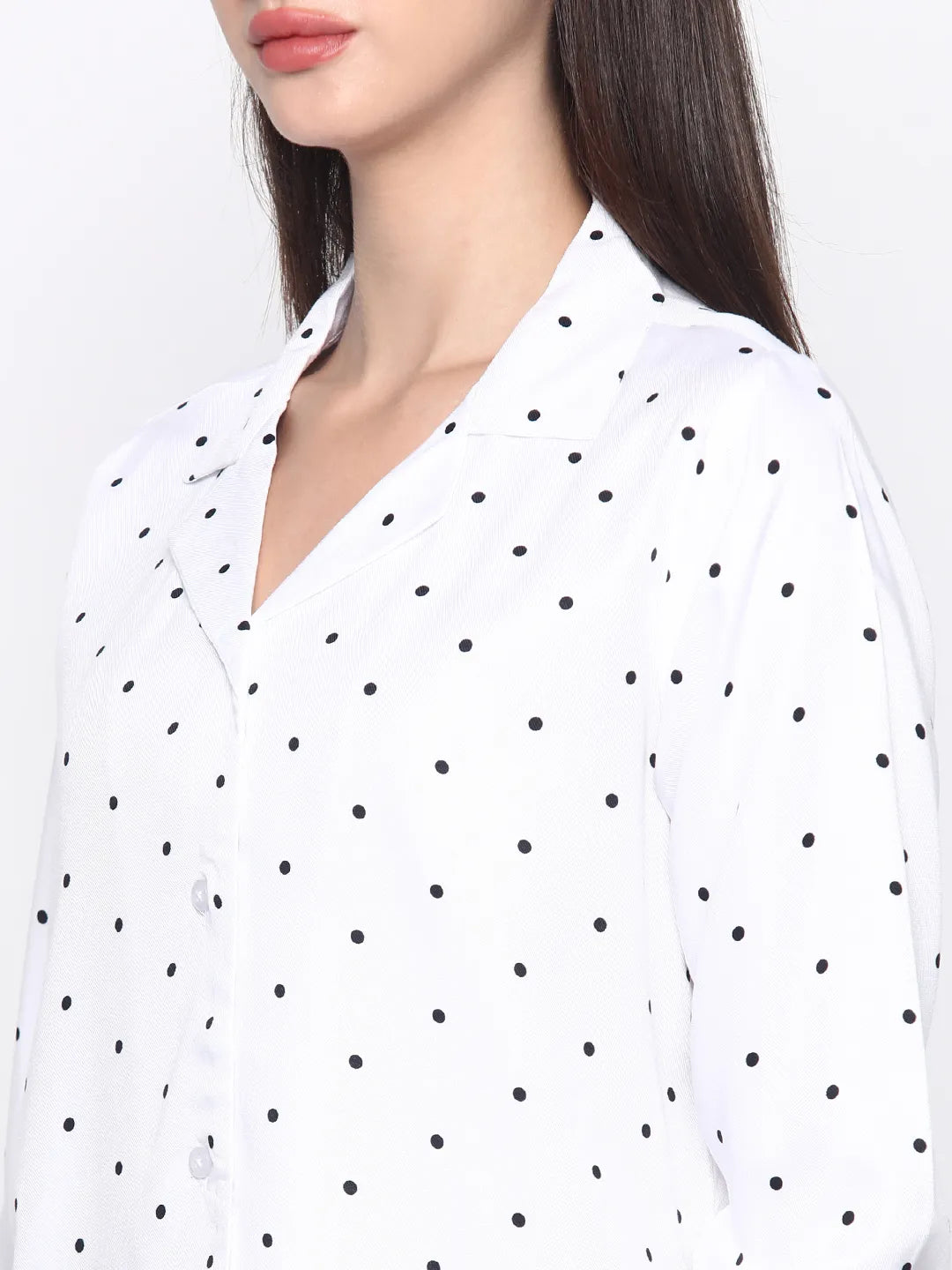 Snowdrop "Pure Viscose" Collared Polka Top