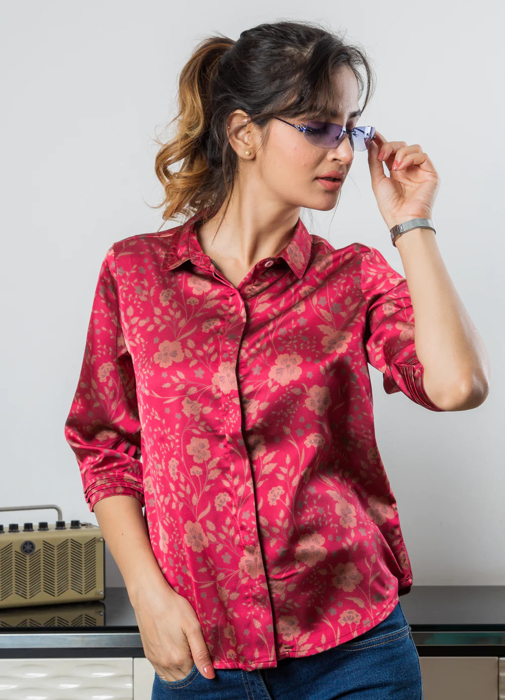 ZOYA SATIN SHIRT